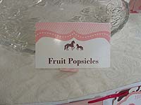 Vintage Pony Birthday theme Food labels